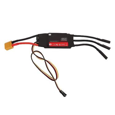 Imagem de 60A RC RC sem escova de alto desempenho Processador de 32 bits Resposta rápida Controlador de velocidade elétrica para drone de asa fixa RC com várias proteções longa bateria