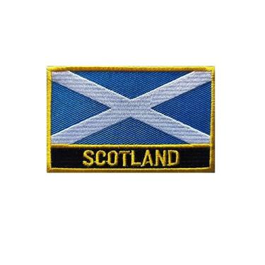 Imagem de Ruoming Ruoming 1 peça bandeira nacional 6 adesivos de ferro, 8 x 5 cm, adesivos bordados para roupas, bolsas (Escócia)