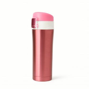 Imagem de Garrafa Squeeze 500ml em Inox Térmica Parede Dupla A Vácuo Café Água Gelada Quente Tampa com Trava (Rosa)