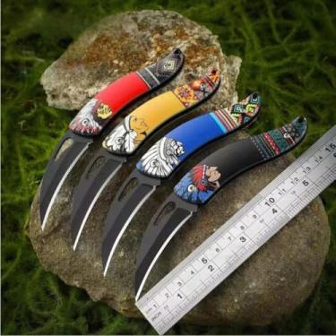 Imagem de Kit 4 Canivetes Dobrável Camping Saque Rápido, Cacique