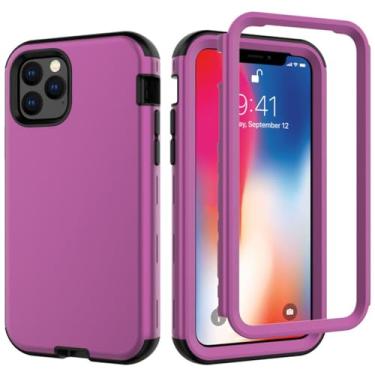 Imagem de 3 em 1 armadura caso de telefone para iphone 13 11 pro 15 pro max 11 12 14 13 pro max proteção resistente capa traseira, t3, para iphone 14pro max