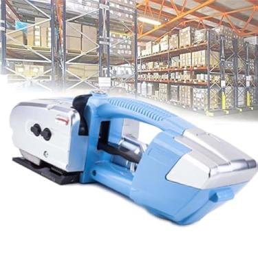 Imagem de JYXYXSCP Máquina elétrica de cintagem de solda portátil para máquina automática de cintagem a quente Pp/Pet, 1 bateria (2 baterias)