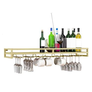 Imagem de Suporte de copo de vinho montado na parede, cabide de metal para taças de vinho com parafusos, suporte de taças de vinho resistente e durável, para suporte de cabide de copo de vinho de cozinha