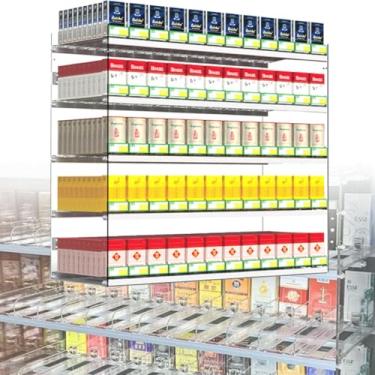Imagem de Rack de exibição de cigarro de acrílico - organizador automático para varejo - vitrine de parede ou bancada para lojas, economia de espaço eficiente, design durável, ideal para merchandising