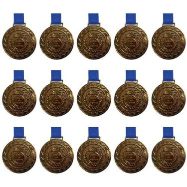 Imagem de Kit C/15 Medalhas de Bronze M43 Honra ao Mérito C/Fita Azul - Crespar