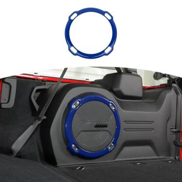 Imagem de RT-TCZ Anel de acabamento para capa de alto-falante Rubicon Trunk azul para Jeep Wrangler JL Rubicon 2018-2024 Acessórios interiores azuis 1 peça