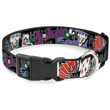 Imagem de Buckle-Down Coleira com clipe de plástico – O Coringa HAHAHAHA – 3,8 cm de largura – serve para pescoço de 33 a 45,7 cm – Pequena
