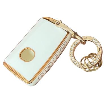 Imagem de Kepdul Para Mazda Key Fob Cover Key Protective Key Shell Holder Apto para Mazda CX-5 2019 2020 2021 2022 CX-9 6 MX-5 Miata WAZSKE13D03 (Branco)