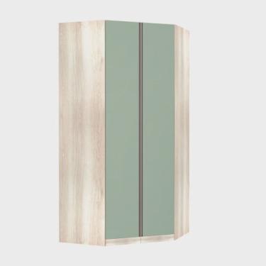 Imagem de Guarda-Roupa Modulado Canto Closet 2 Portas 1 Cabideiro 7 Prateleiras Luciane Móveis