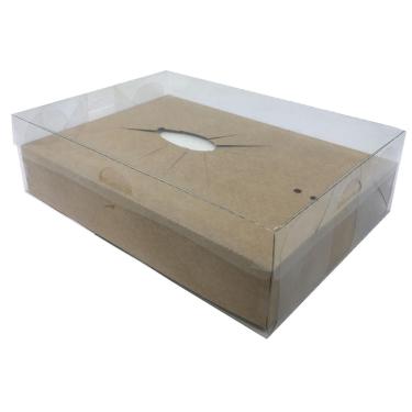 Imagem de 10 Caixas Para Ovo De Colher 350G, Em Acetato, Páscoa, Kraft