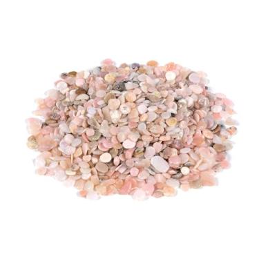 Imagem de 100 gramas de opala rosa peruana pequena lascas roladas pedra triturada polida enfeites de cura de cristal