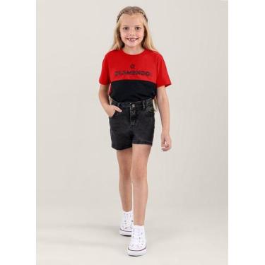 Imagem de Camiseta Unissex Flamengo em malha Infantil Brandili, 4, Vermelho