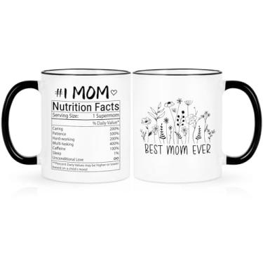 Imagem de Maustic Presentes de Natal para mamãe, caneca Best Mom Ever, aniversário da mamãe, Dia das Mães, Dia dos Namorados, presentes para mãe da filha filho, presentes para mamãe, xícara de café para mães