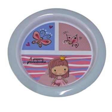 Imagem de Prato Infantil Redondo Em Melamina Colorido Para Refeições 22cm