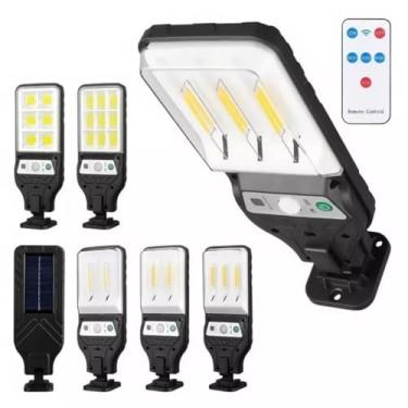 Imagem de Luz Solar LED com Controle Remoto, Painel Solar, 3 Modos de Iluminação, Sensor de Movimento, Impermeável, para Jardim e Área Externa