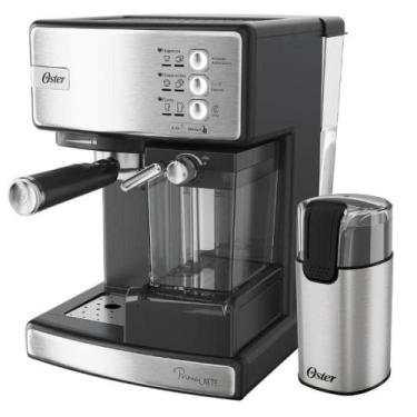 Imagem de Kit Cafeteira Nova PrimaLatte Inox e Moedor de Café Elétrico Inox Oste