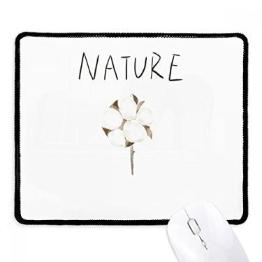 Imagem de Mousepad de pintura Flower Plant Soloisland preto com borda costurada antiderrapante