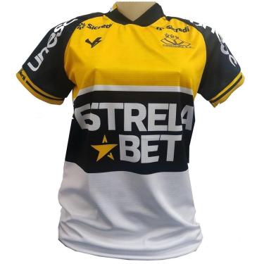 Imagem de Camisa  Criciúma 2023 Tricolor Volt com Patrocínio Feminina-Feminino