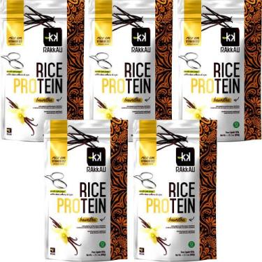 Imagem de Kit 5 Rice Protein Baunilha Rakkau 600g - Vegano - Proteína