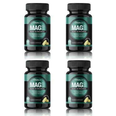 Imagem de 4x Mag3 Blend Magnesio Glicina Treonato Dima lato 60 Capsulas com Sabo