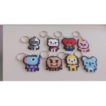 Imagem de Coleção BT21  chaveiros pixel ART - Pixel Jipa 