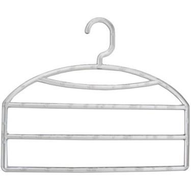 Imagem de Cabide Triplo para Organizar Calças Calceiro Transparente Closet Guard