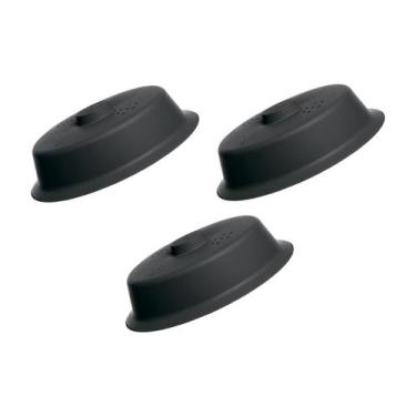 Imagem de Kit 3 Tampas Para Microondas Electrolux Preta Original 26cm