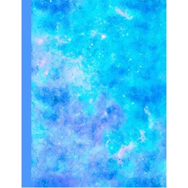 Imagem de Blue Abstract Notebook: Wide Ruled Paper Notebook Journal - Cool Vibrant Blues Liquid Ink Design