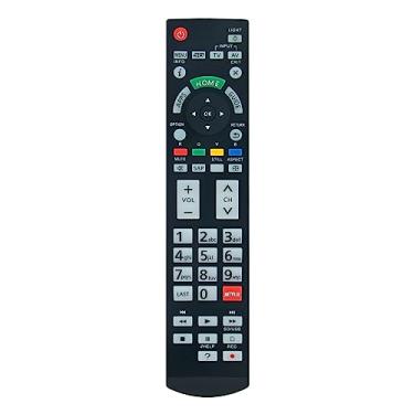 Imagem de Controle remoto de substituição N2QAYB000932 compatível com Panasonic Smart TV TC58AX800U TC65AX800U