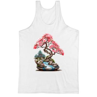 Imagem de Camiseta Regata Bonsai de flores rosas - Alearts, GG