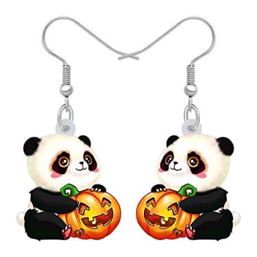 Imagem de DALANE Brincos de abóbora de gato preto fofo de acrílico de Halloween com pingente de gota para mulheres, meninas, berloques, lembrancinhas de festa, Medium, Acrílico, Sem pedra preciosa