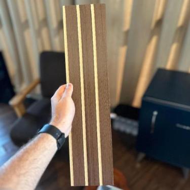 Imagem de Kit Painel Ripado De Madeira Decorativa Autocolante 6mm - PAPEL E PARE