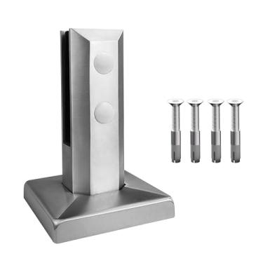 Imagem de 1 pacote SS 316 torneira de cerca de piscina, suporte de grampo de torneira de vidro de grau marítimo para balaustrada de grade de escada de vidro