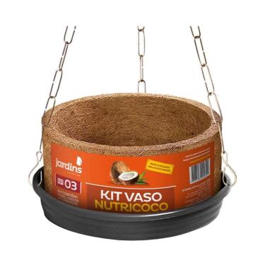 Imagem de Vaso Redondo Completo N04 Fibra De Coco - Nutriplan