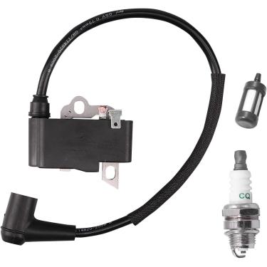Imagem de Bobina de ignição 1145 400 4711 com substituição de vela de ignição para motosserra Stihl MS201 MS201T MS201C MS201 2-Mix MS201TC substitui 1145 400 1303 0000 400 7011 CMR6H