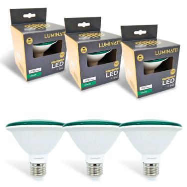 Imagem de 3x Lâmpada Verde Par30 Led 10w Área Externa Prova D`água