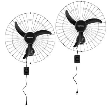 Imagem de Kit Ventilador De Parede 2 Peças Bivolt 60 cm New Premium Profissional Ventisol