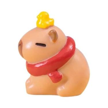 Imagem de Miniaturas De Capivara Em Resina Multicolorida, Estátuas De Desenho DI
