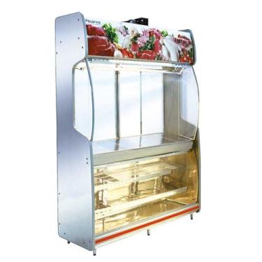 Imagem de Vitrine de Açougue Inox 2MT Polofrio Expositor Inox 2 Metros 220v