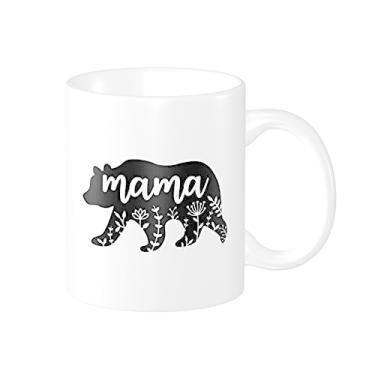 Imagem de Wisedeal Caneca de café para mamãe, presente de Natal, aniversário, xícara de café para mãe, tia, mãe, mulheres, esposa, presente de diversão exclusivo para o dia das mães, 325 ml, cerâmica branca