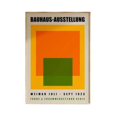 Imagem de Pôster Geométrico Modernista Bauhaus Em Lona, Arte De Parede Retro De 