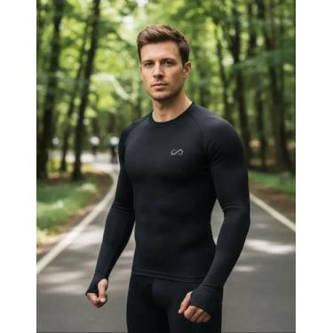 Imagem de Blusa Masculina Manga Longa Com Luva Via Ello Proteção UV Treino Traba