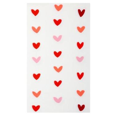 Imagem de 100 guardanapos de papel para convidados, corações de amor, dia dos namorados, vermelho, rosa, coração, descartáveis, toalhas de mão para jantar para casamento, aniversário, chá de panela, suprimentos