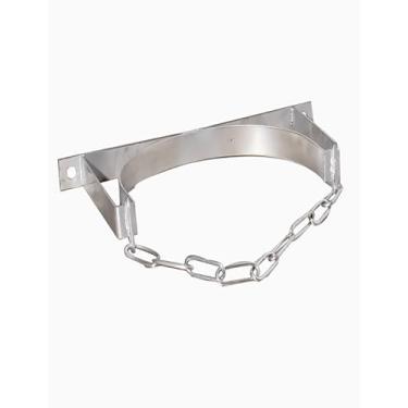 Imagem de Suporte de cilindro de parede de aço inoxidável 304, suporte de tanque ajustável para laboratório e fábrica, armário de armazenamento de cilindro durável, suporte de fixação compacto (32 x 15 cm)