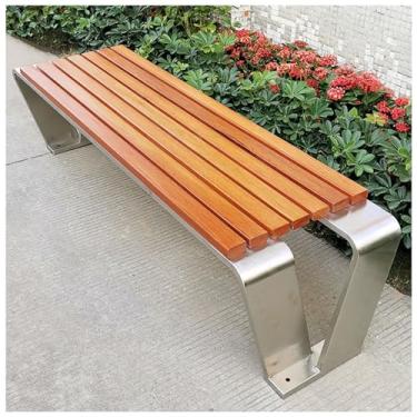 Imagem de Bancos de jardim ao ar livre, banco de metal sem costas, banco de parque, banco de pátio de parque, para praia ao ar livre, banho de sol, pátio, piscina, gramado, móveis ao ar livre, A, 100 x 40 x 45