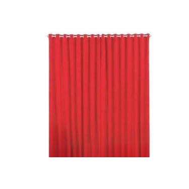 Imagem de Cortina oxford tecido 3,00x2,50 Para Varão Simples - Ludatex, Vermelho
