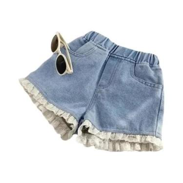 Imagem de Shorts De Denim Leves Para Meninas Pequenas, Estilo Coreano, Casual De