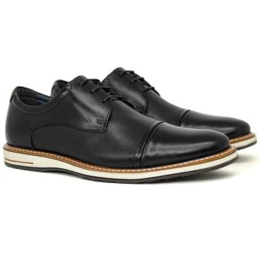 Imagem de Sapato Social Democrata Oliver com Cadarço Couro, Preto, 40