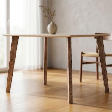 Imagem de Kit Pés para Mesa de Jantar em Madeira Design Moderno 9.6cm Marrom Cinamomo RV Móveis