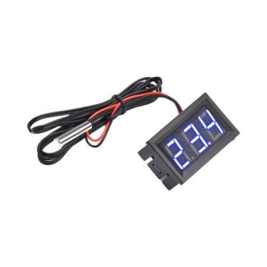 Imagem de Termômetro Digital LED Miniatura Para Monitoramento De Temperatura Aut